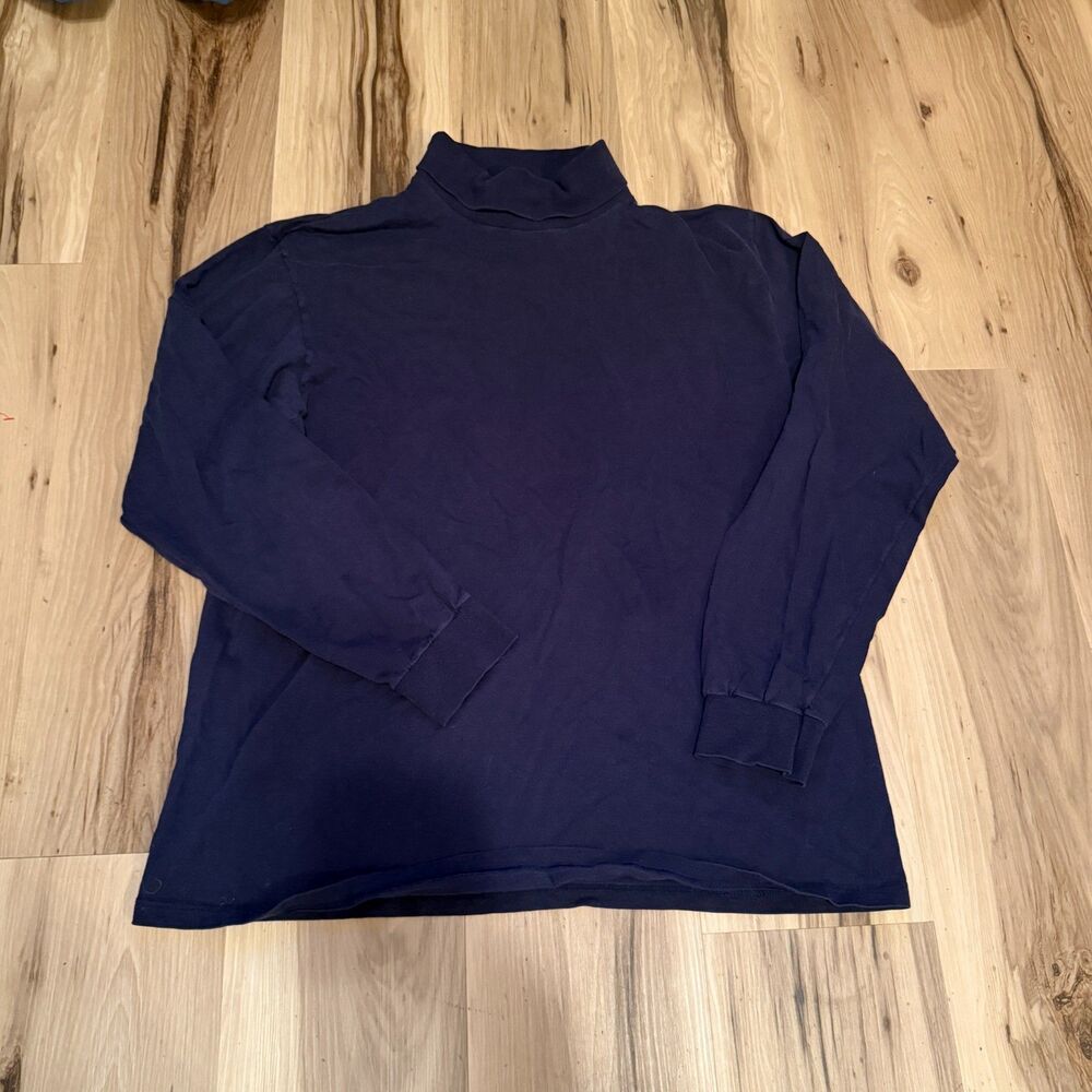 Large, Deep Navy Blue Jockey Long Sleeve 100% Cotton